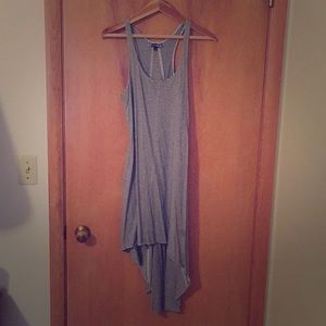 Rusty Asymmetrical Navy/White Striped Sundress